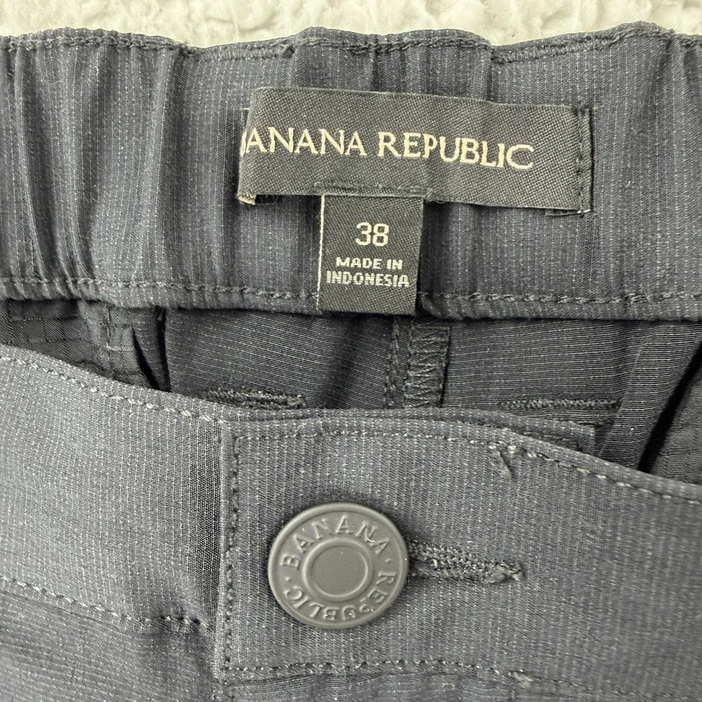 Banana Republic‎ Shorts Mens 38 Black Microfiber Chino Stretch 9